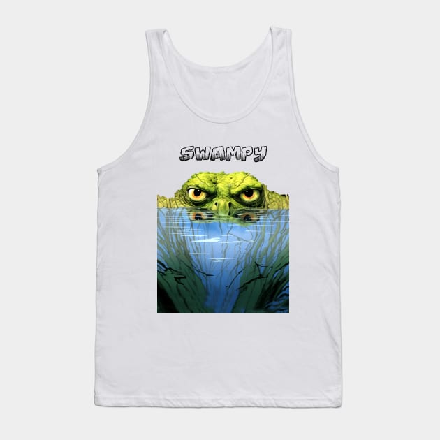 Swampy: Government Dysfunction on a light (Knocked Out) background Tank Top by Puff Sumo